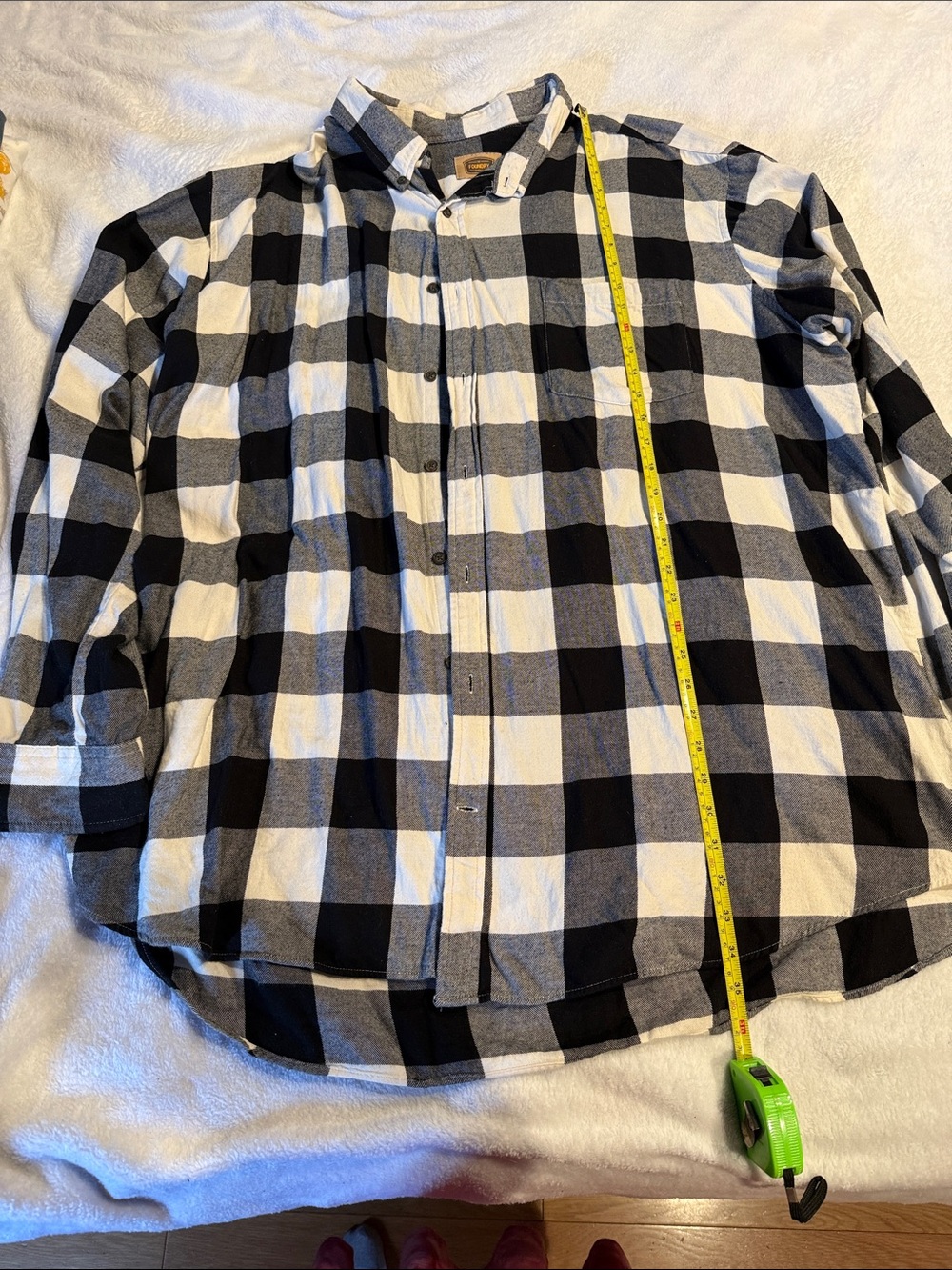 The Foundry Supply Co. Black and White Plaid Shirt